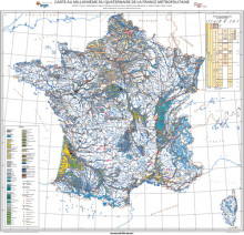 Carte au millionième du Quaternaire de la France métropolitaine